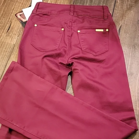 💥IMAN red maroon Stretch pants NEW SZ 4 - Picture 4 of 6